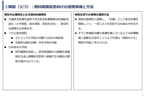 令和６年度「網膜再生医療の国内外の普及に向けた医療プラットフォーム構築事業」事業報告書